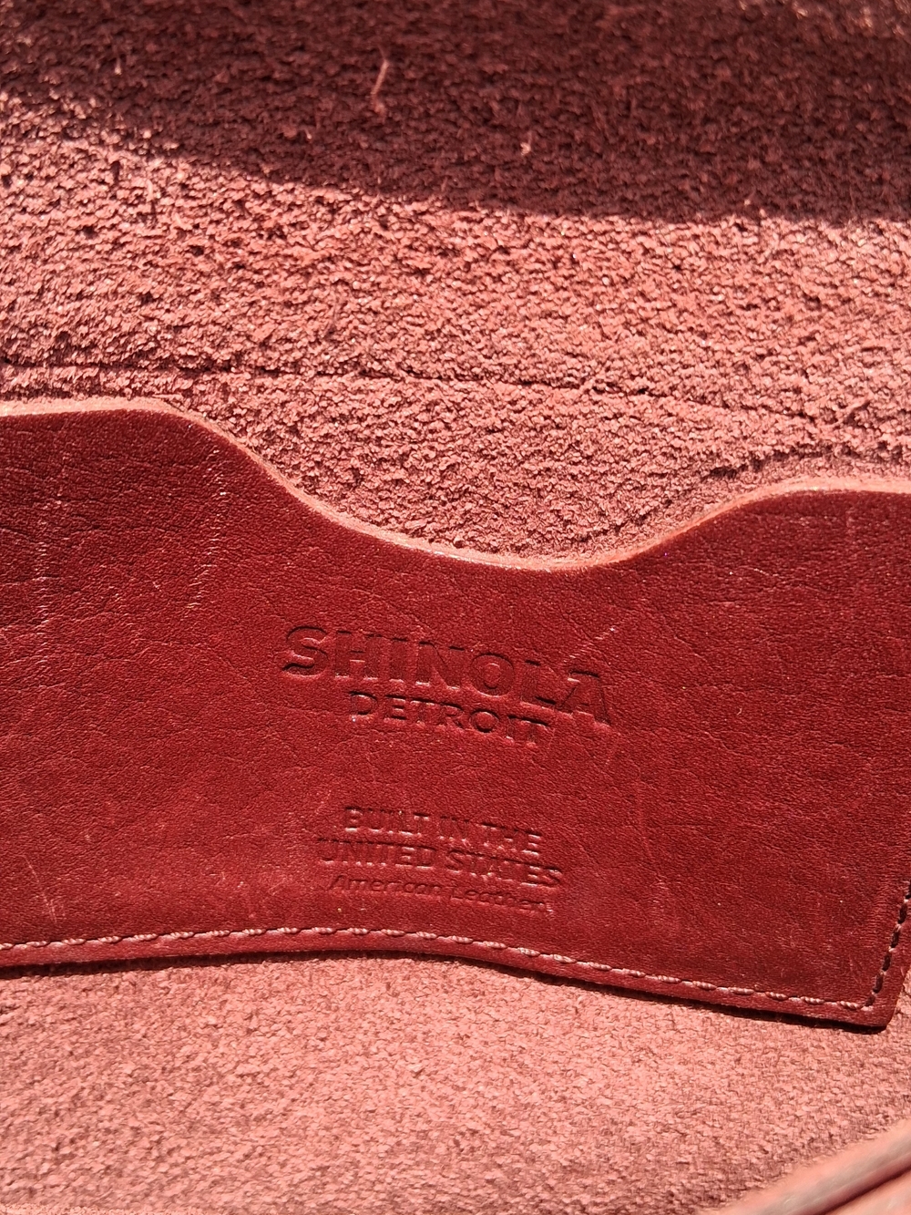 Shinola Burgundy Leather Wallet Insert - Picture 5 of 9